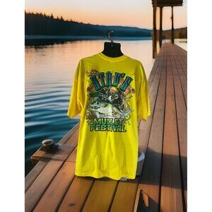 Stan’s 28 Annual Mullet Festival Florida Fishing Graphic Print Size 2XL T-shirt